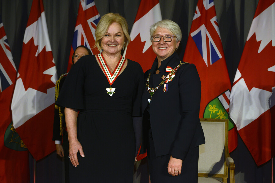 Dr. Beverley Orser and the Honourable Edith Dumont, Lieutenant Governor of Ontario