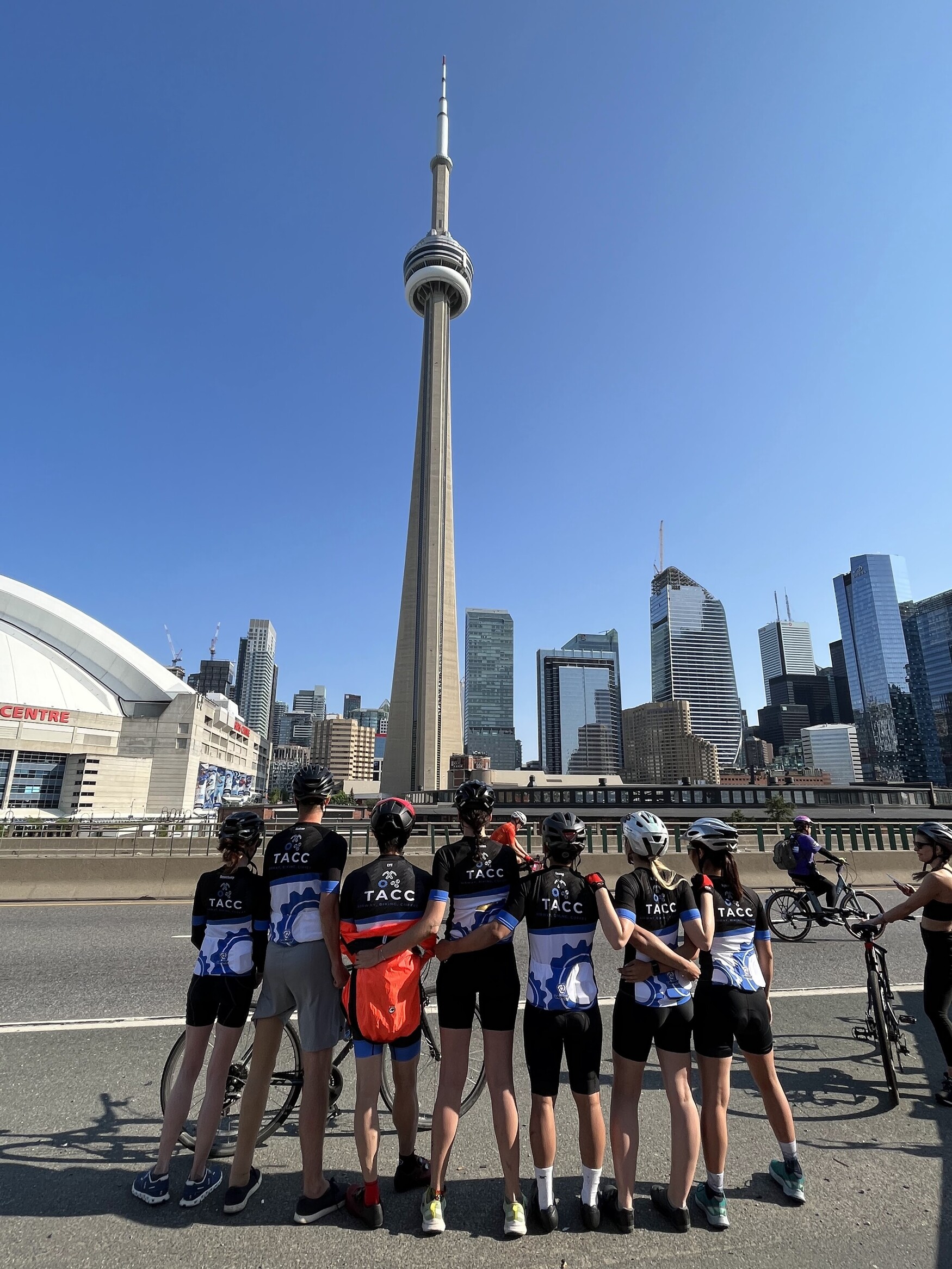 Members of the Toronto Anesthesia Cycling Club during Bike for Brain