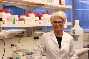 Dr. Sheila Riazi in a lab